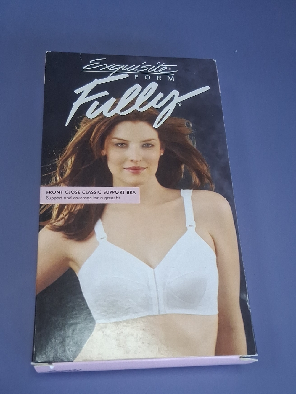 Vintage Exquisite Form Fully Front-Close Support Bra in White. Size 42B
